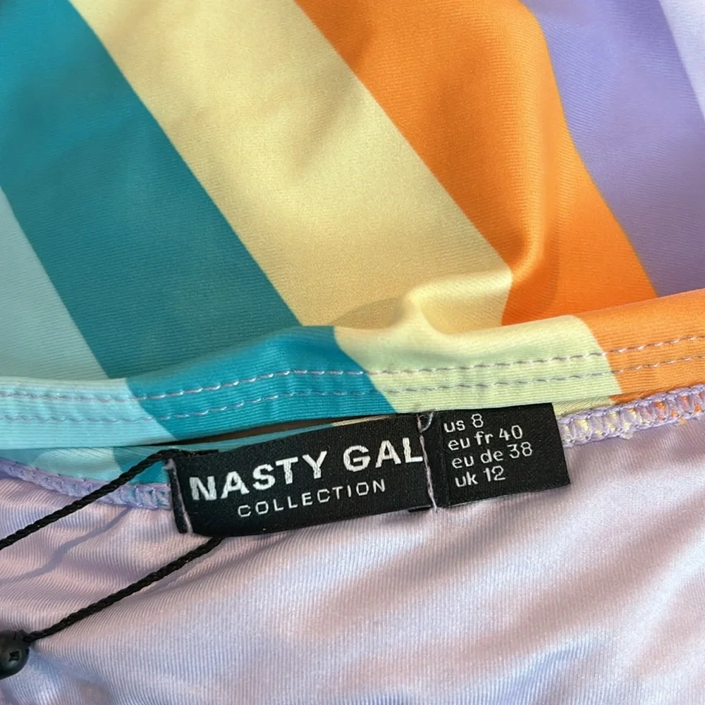 Nasty Gal Women’s Size 8 Recycled Stripe Bikini Set NWT